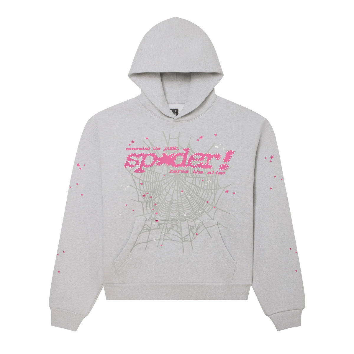 Sp5der Punk V2 Hoodie Heather Grey