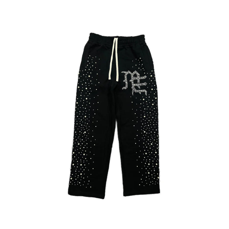 Mixed Emotions Pearl Sweatpants Black