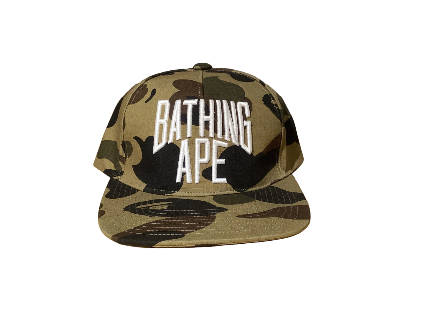 BAPE NYC Embroidered Logo Camo Hat (Lightly Worn)