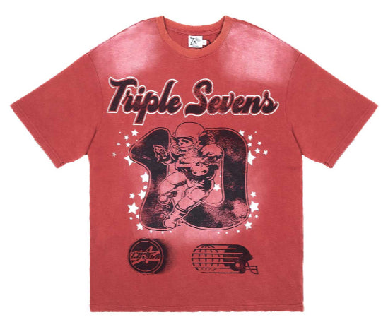 Triple 7’s All Star Football Tee Red
