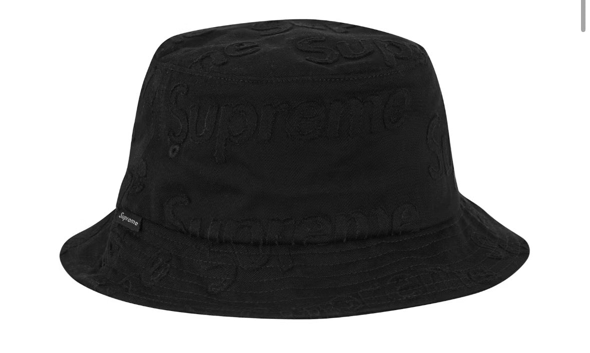Supreme Lasered Twill Crusher Bucket Hat Black