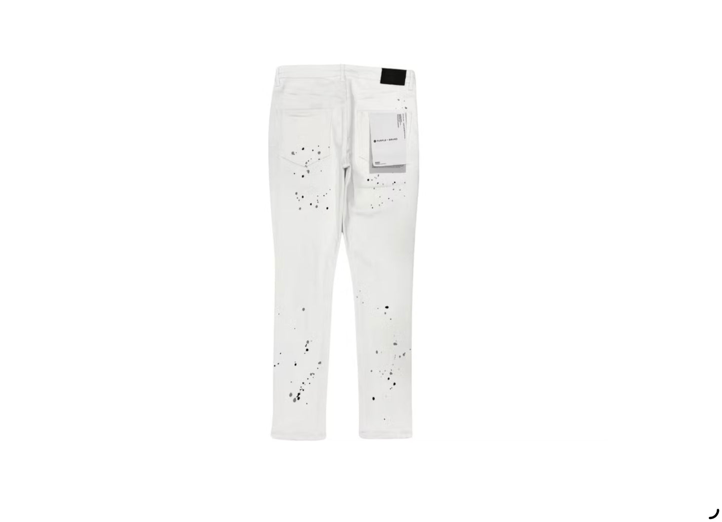 Purple Jeans Paint Blowout Denim Pants White