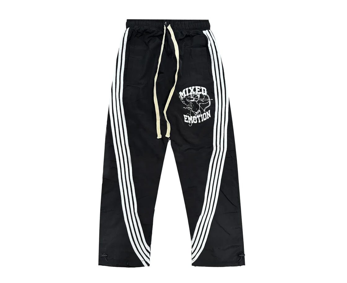 Mixed Emotions Black Stripe Comfort Track Pants