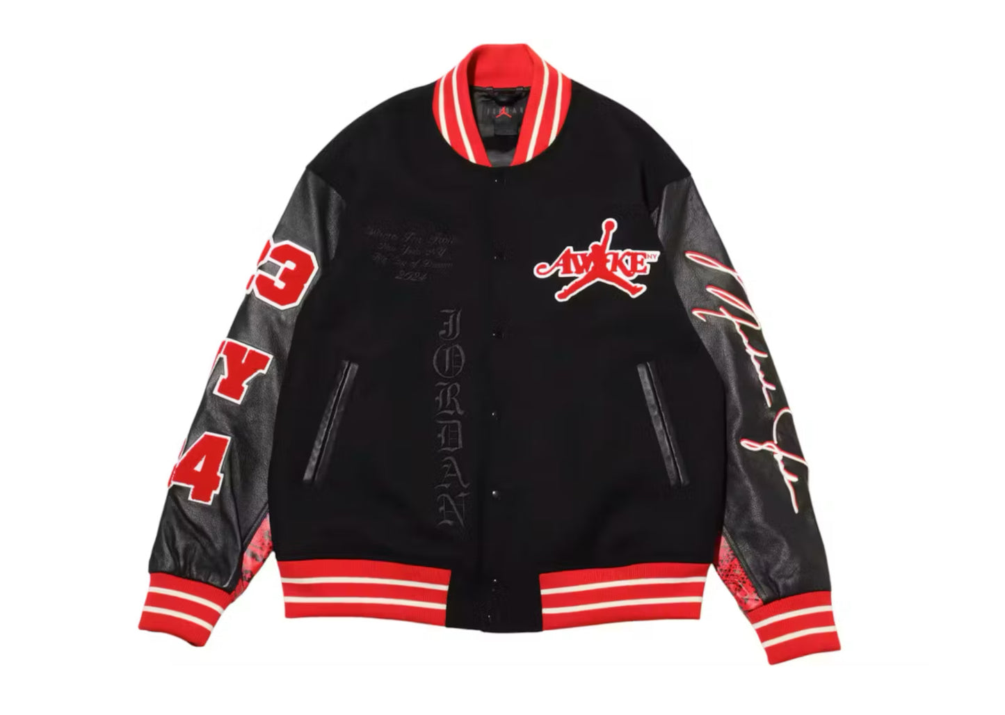 Jordan x Awake NY Varsity Jacket University Red/Black