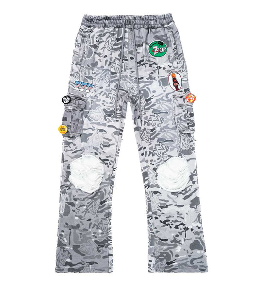 Triple 7’s Camo Sweatpants Grey