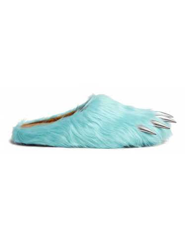 Bravest Teal Bear Claw Mules