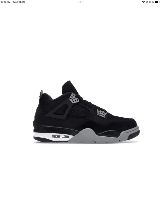 Jordan 4 retro SE black canvas