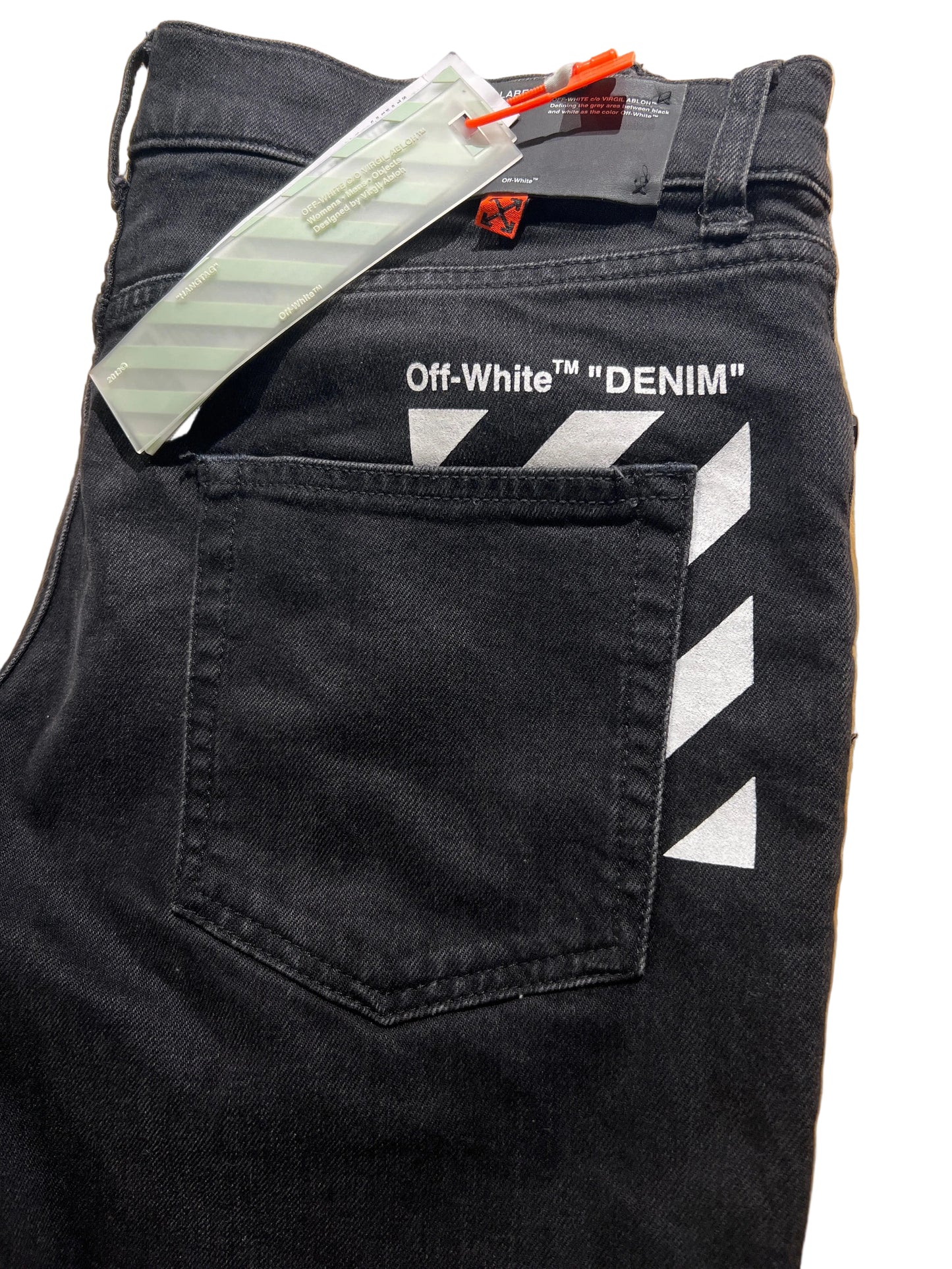 OFF-WHITE Skinny Fit Denim Jeans
Black/White