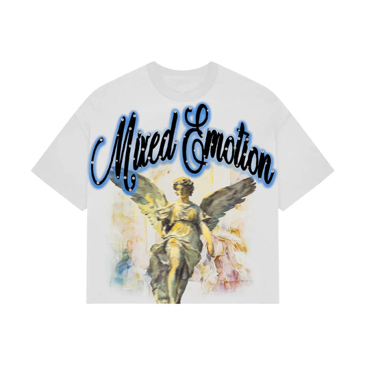 Mixed Emotions Blue “Rhinestone” Cropped Shirt