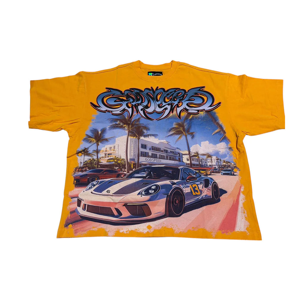 Godspeed Car Meet Miami Tee Sand
