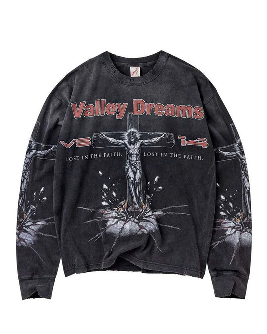 Vale Forever Concrete Cross Long- Sleeve 'Black'