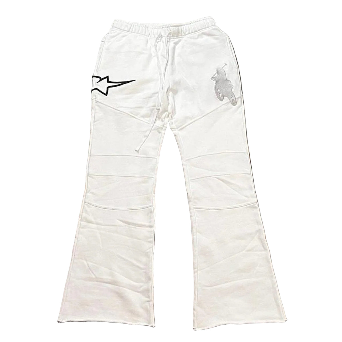 Triple 7s Moto White Sweatpants