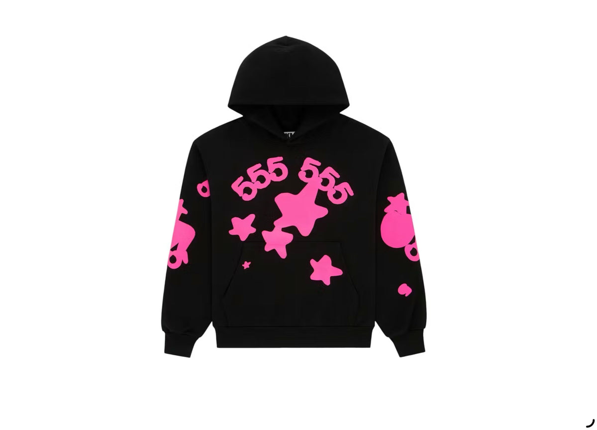 Sp5der Black Angel Number Beluga Hoodie