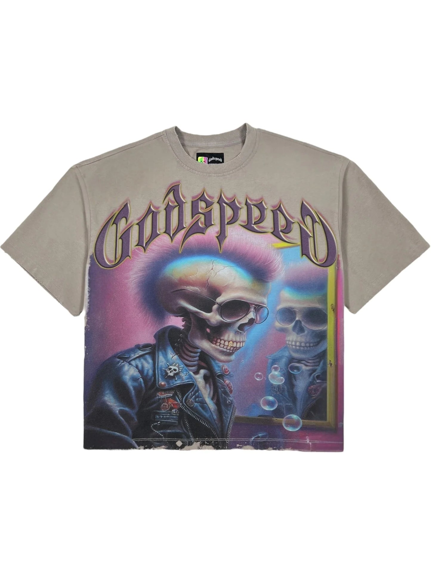 Godspeed Man in the Mirror T-Shirt (Stone Grey)
