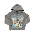 Mixed Emotions Grey “Rhinestone” Zip Up Hoodie