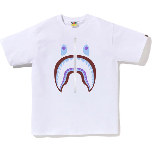 Bape Colors Shark Head White Tee