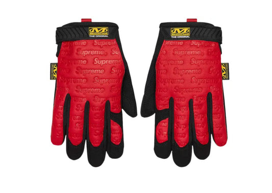 Supreme Mechanix Leather Work Gloves Red