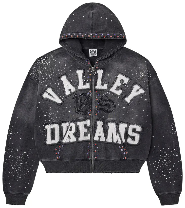 Vale Classico Zip Up Hoodie Black