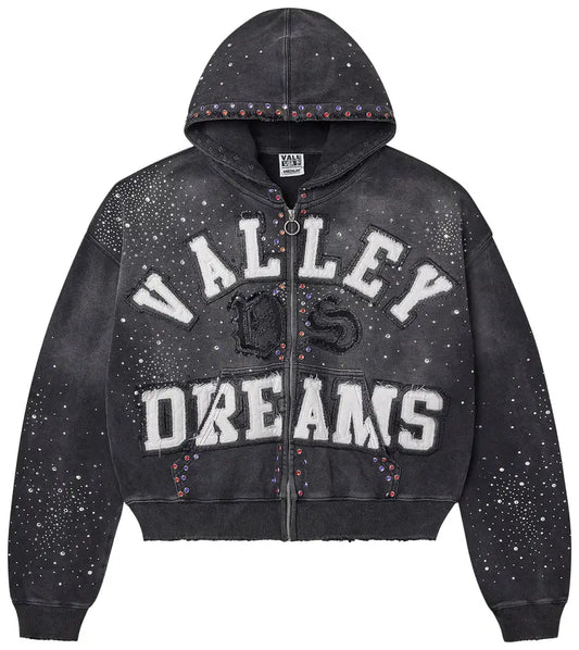 Vale Classico Zip Up Hoodie Black