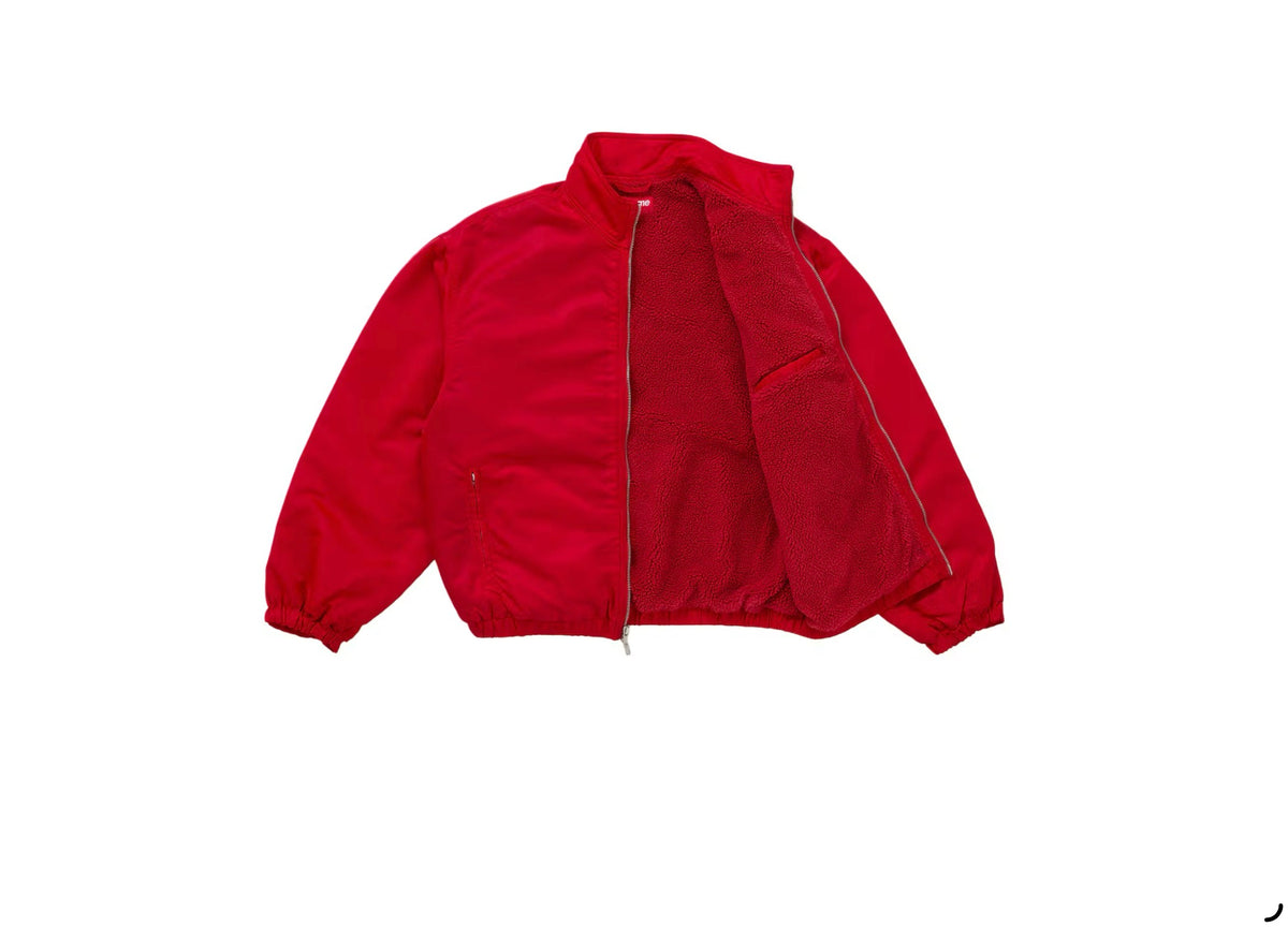 Supreme Stand Collar Lined Nylon Jacket Red