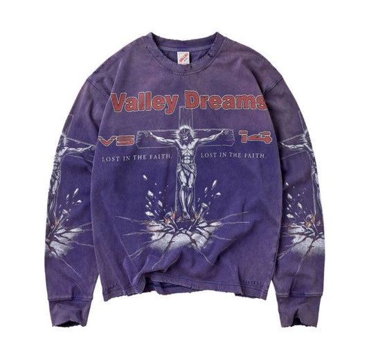 Vale Forever Concrete Cross L/S Purple