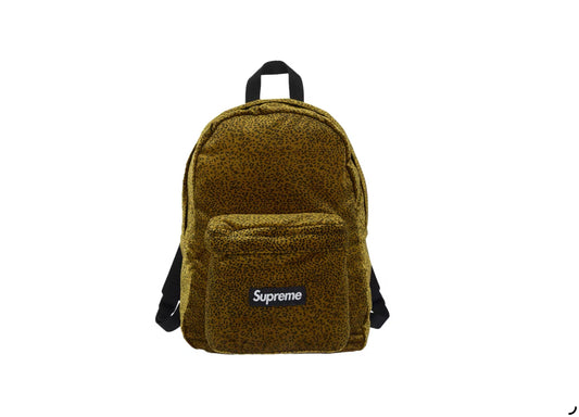 Supreme Velvet Backpack Tan Leopard