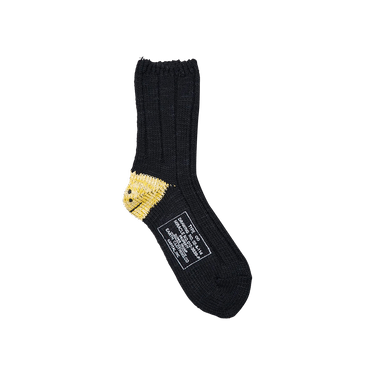 Kapital Rainbowy Happy Heel Socks Black