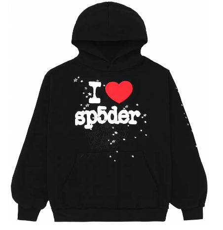 Sp5der I Heart Sp5der Souvenir Hoodie Black