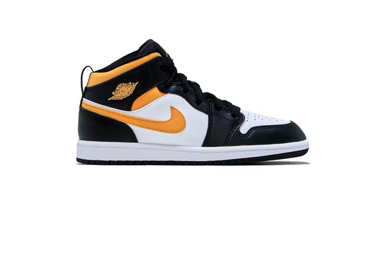 Jordan 1 Mid White Pollen Black (PS)