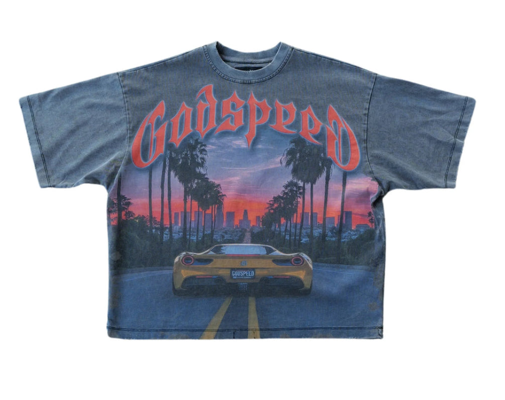 Godspeed Sunset BLVD Tee (Grey Wash)
