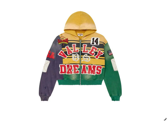Vale Forever Collage Zip Up Top Mardi Gras