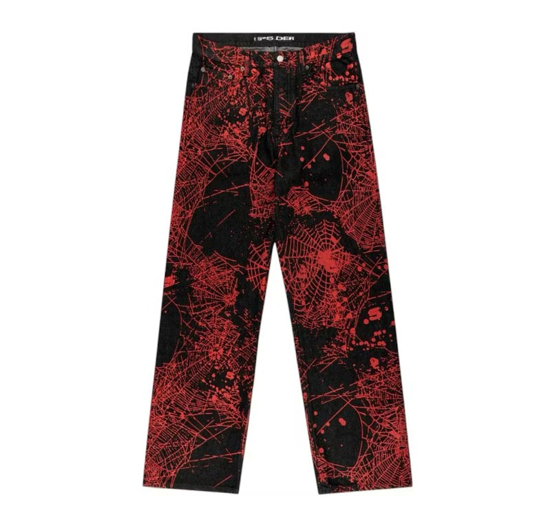 Sp5der V2 Web Denim Red Black