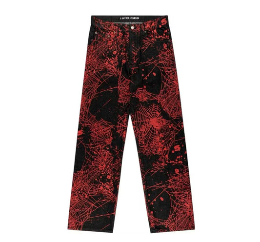 Sp5der V2 Web Denim Red Black