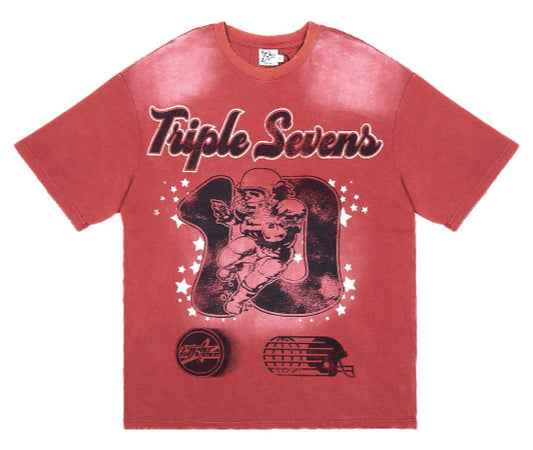Triple Sevens All Star Football Tee Red