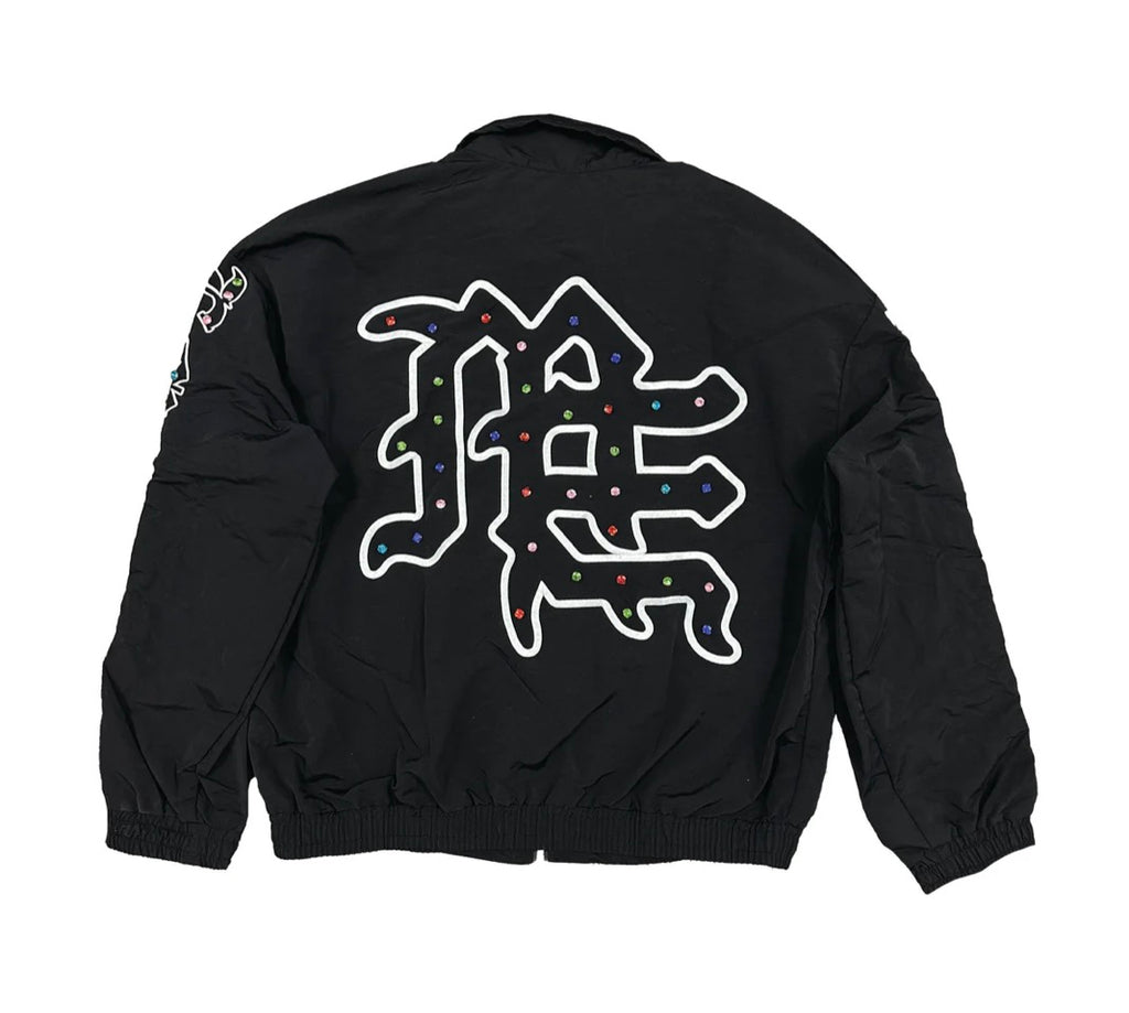 Mixed Emotions Rhinestone Nylon Jacket