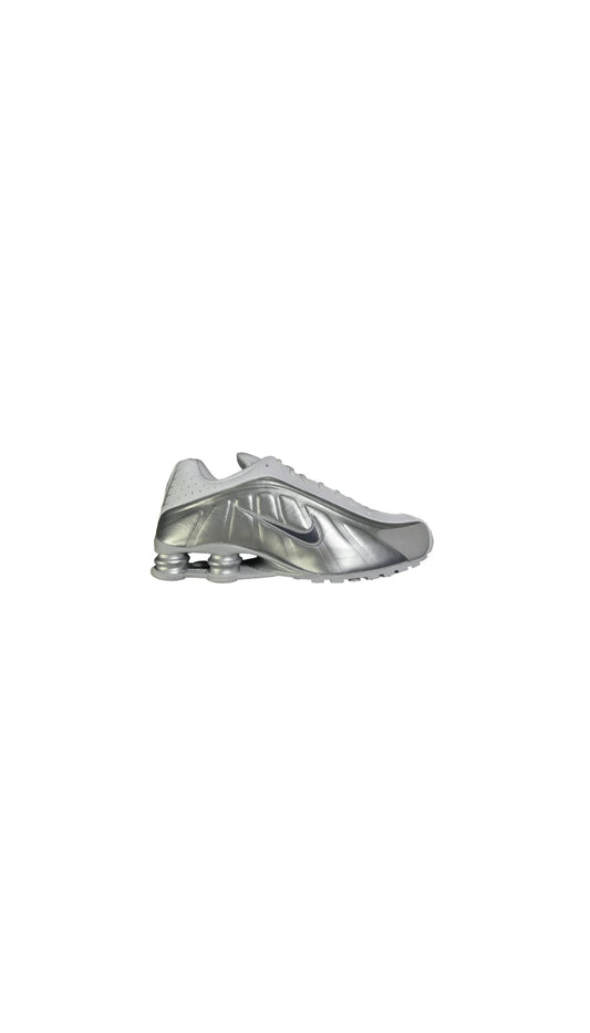 Nike Shox R4 White Bright Crimson Metallic Silver