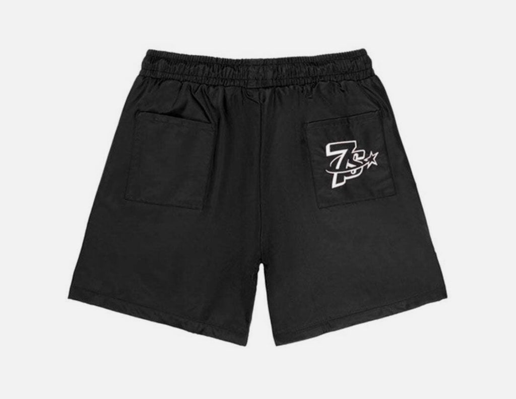 Triple 7’s Button Up Nylon Shorts