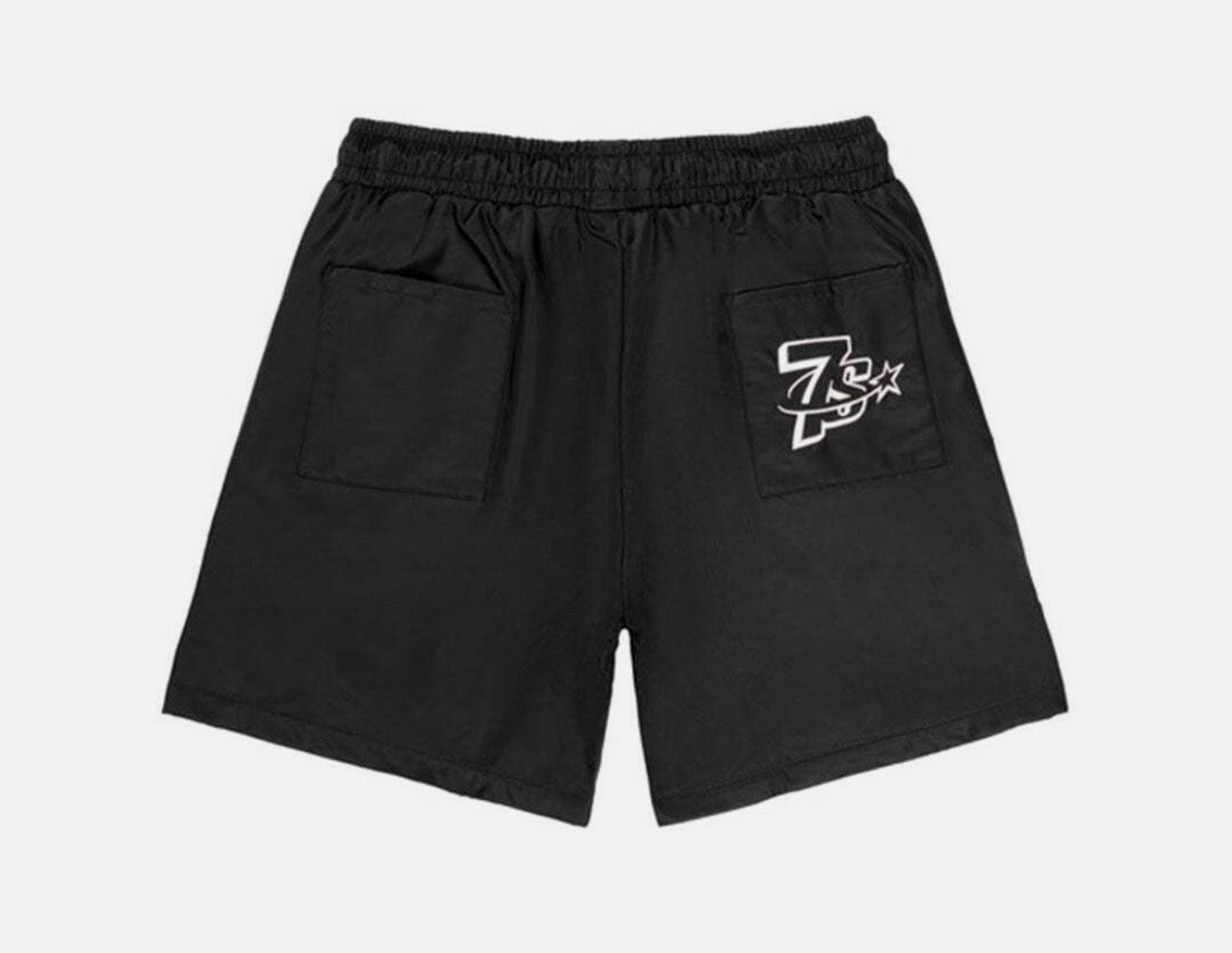 Triple 7’s Button Up Nylon Shorts