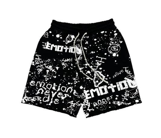 Mixed Emotions Graffiti Shorts Black