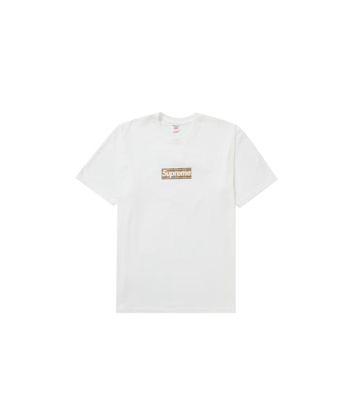 Supreme Burberry Box Logo Tee White