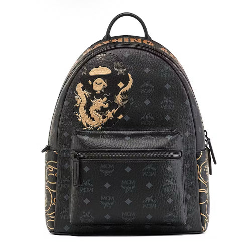 BAPE × MCM Stark Lunar New Year Visetos Daypack (Black)