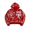 Mixed Emotions Graffiti Hoodie Red