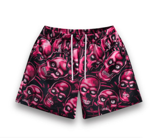 Bravest Studios Red Skully Shorts