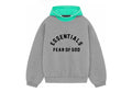 Fear of God Essentials Nylon Fleece Hoodie Dark Heather Oatmeal/Mint Leaf
