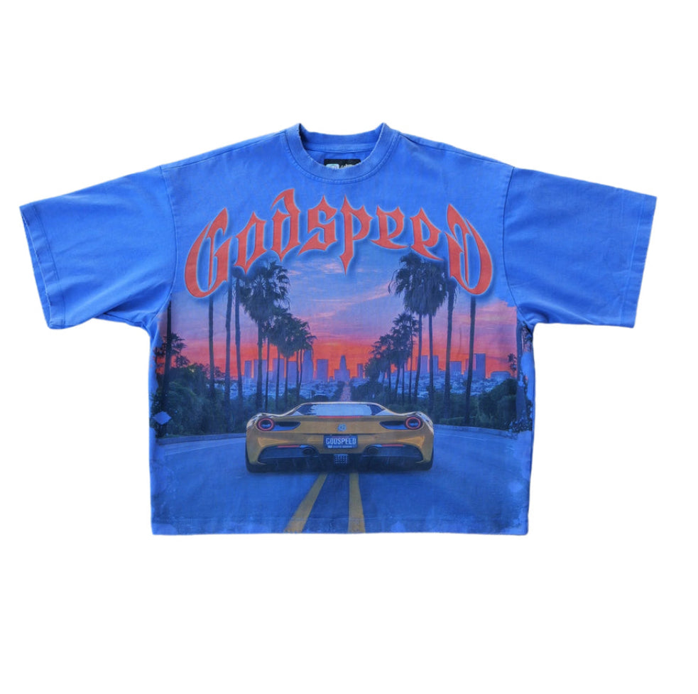 Godspeed Sunset BLVD Tee (Royal Blue)