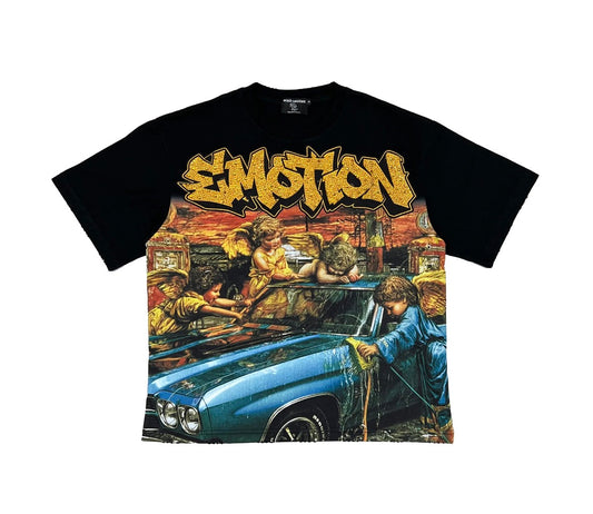 Mixed Emotions Angel Wash Tee Black