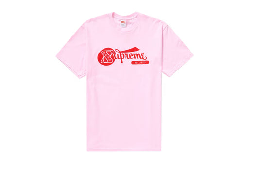Supreme Records Tee Light Pink
