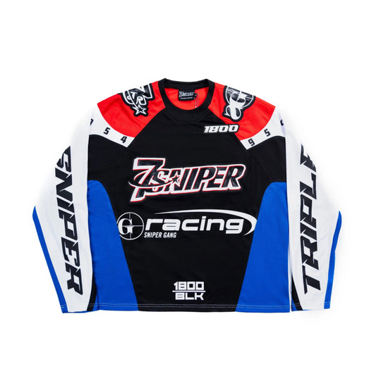 Triple 7s 1800 Racing Jersey (Blue/Red)