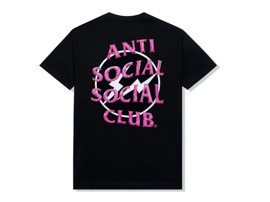 ASSC Pink Fragment Lightning Bolt Black Tee