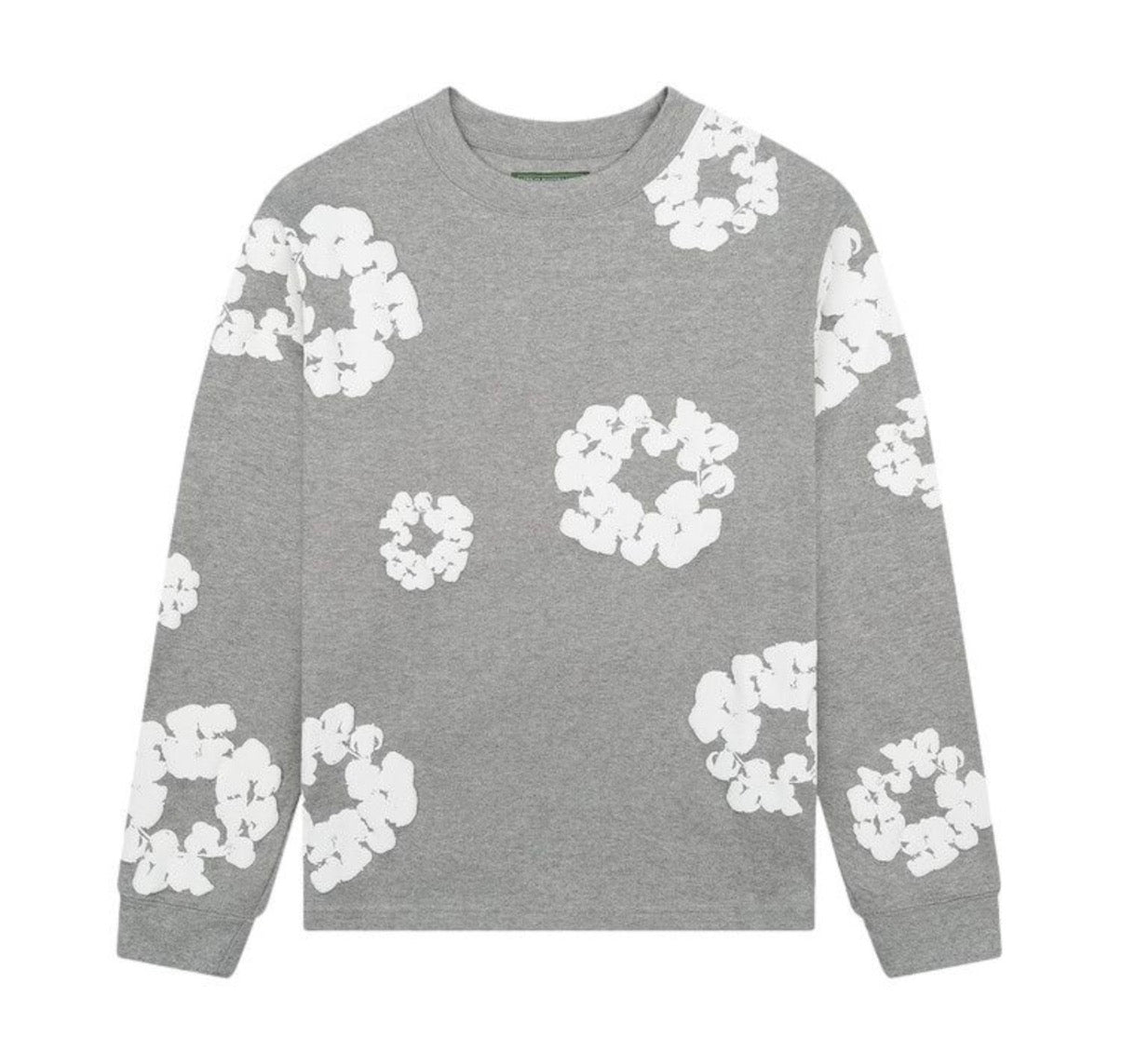 Denim Tears Long-Sleeve Wreath Tee Grey